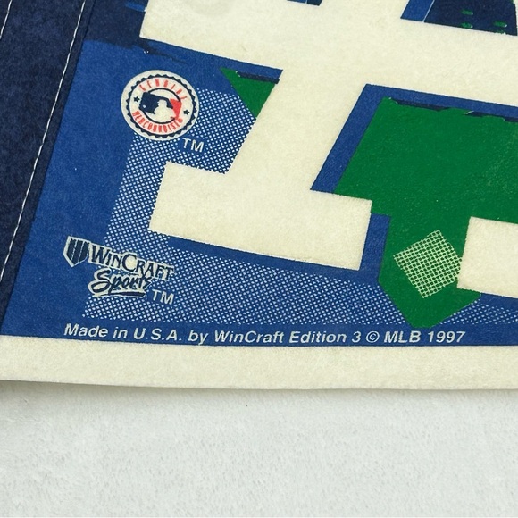 Vintage 90s Los Angeles LA Dodgers MLB Baseball Classic Felt Pennant Banner Flag - Picture 5 of 6